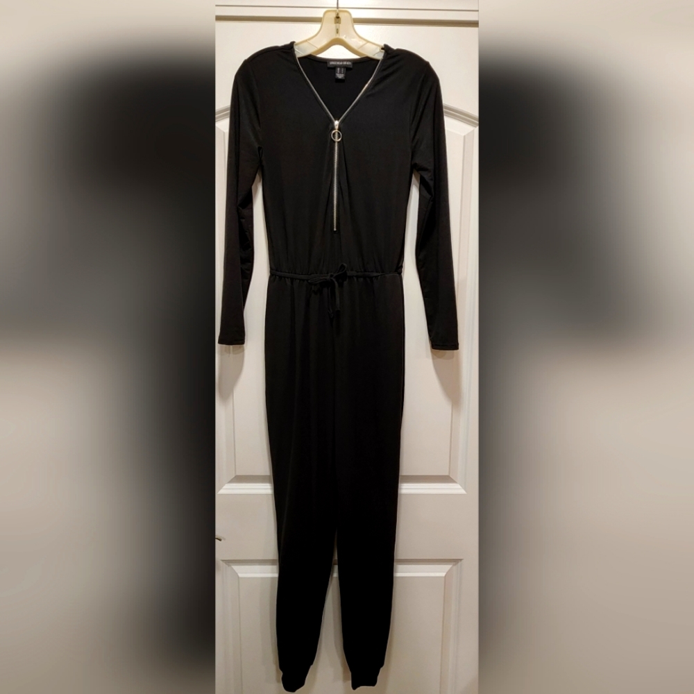WOMEN'S STREETWEAR SOCIETY BLACK ONE-PIECE PANTSUIT SIZE SMALL